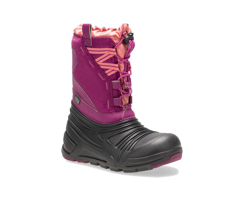 Merrell Støvler Børn - Snow Quest Lite 2.0 Waterproof - Pink/Sort - GJU952073